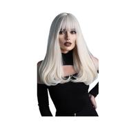 18 Inches Synthetic Hair Wave Wigs with Bangs for Women for Daily Cosplay and Party Wig Daily Use(Platinum Blonde)