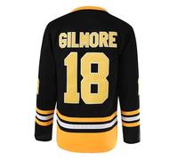 #18 Jersey Boston Adam Sandler 1996 Movie Ice Hockey Jersey, 90S Hip Hop Stitched Shirt for Party S-3XL, Black, 3XL