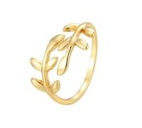 18 Karat Gold Rings, Wedding Band Women Vintage Branch Gold Jewelry for Mother Size M 1/2