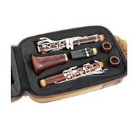 18 Keys Bb Tone Clarinet Redwood Solid Wood Tube Body Silver Plated Keys Clarinet With Storage Case Clarinet for Beginner