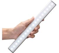 18 LED USB Rechargeable Magnetic Motion Sensor, Cabinet Closet Wardrobe Kitchen Lights, Auto On/Off Portable, Cordless Night Light, Built in 1000mAh Rechargeable Lithium Battery, Stick on Anywhere