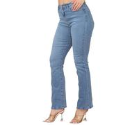 989Zé ENZO Womens Bootcut Jeans Trousers Ladies Casual Comfort Stretch Denim Pants All Waist Sizes UK EZL430 Jeans Light Blue 18