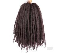18" Marley Twist Afro Kinky Marley Braiding Hair, Faux Locs Crochet Synthetic Hair Extension For Black African Women, 100g Per Pack, 33+3 Strands Per Pack (1 Pack - #33)