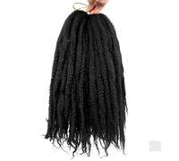 18" Marley Twist Afro Kinky Marley Braiding Hair, Faux Locs Crochet Synthetic Hair Extension For Black African Women, 100g Per Pack, 33+3 Strands Per Pack (1 Pack - #IB)