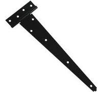 18" Medium Duty Scotch Tee Hinges 450mm Pair Black Japanned