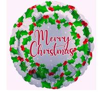 18" Merry Christmas Foil Balloon Xmas Party Decoration - Helium Suitable Santa Reindeer Snowman Hanging Garland Banner with String for Holiday Party Decor (Merry Christmas)