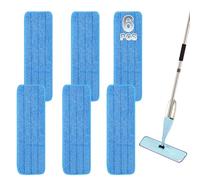 18" Microfiber Mop Pad Inch for Wet Dry Mops Floor Cleaning Pads Reusable Compatible with Bona Floor Care System (5 Pack)