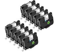 18 mm x 8 m Laminated Compatible With TZ TZe-241 TZe241 Black On White Label Tape Works With PT-D600 Label Maker(10 Pcs)