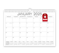18 Mo Calendar 2025, A4 Wall Calendar 2025-2026, Monthly 2025 Calendars for Family Planner, Month to View From January 2025 to June 2026, Academic Slim Calendars for Office Kitchen, Simple Style