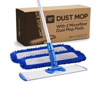 18" Mojave Microfiber Dust Mop System with 2 Dust Pads - Quickly Clean Hardwood, Laminate, Tile, Stone, Concrete