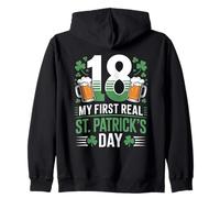 18 My First Real St Patricks Day Irish Beer Birthday Party Zip Hoodie