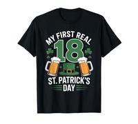 18 My First Real St Patricks Day Irish Beer Birthday T-Shirt
