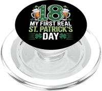 18 My First Real St Patricks Day Shamrock Beer Birthday PopSockets PopGrip for MagSafe