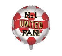 "Express Yourself" Inflatable Balloon for Football Themed Balloon - Red & White Colour Football Themed Balloon with Highlight No 1 United Fan for her.