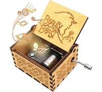 18 Note Beauty and the Beast Music Box Personalised Mini Music Box Gift Box Laser Engraved Vintage Wood Hand Crank Music Box Beauty and the Beast Gifts Music Boxes Wooden Musical Box Wooden Gift