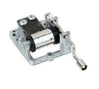 18 Note Musical Mechanism Movement For DIY Music Box, Edelweiss, Silvery Handcrank Music Movement