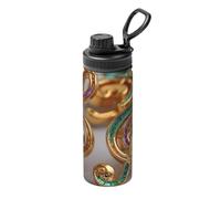 18 Ounce Music Ornaments Sports Water Bottle with Durable Stainless Steel Material for Various Outdoor Sports