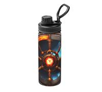 18 Ounce Yin Yang Shield Sports Water Bottle with Durable Stainless Steel Material for Various Outdoor Sports