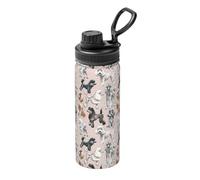 18 Oz Double Wall Vacuum Insulated Stainless Steel Oodles of Poodles Print Water Bottle,Sweat Leak Proof,Keep Cold 24h Hot 12h