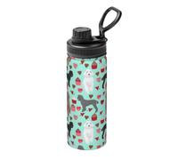 18 Oz Double Wall Vacuum Insulated Stainless Steel Poodles Dogs Print Water Bottle,Sweat Leak Proof,Keep Cold 24h Hot 12h