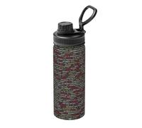 18 Oz Double Wall Vacuum Insulated Stainless Steel Programmer Programming Code Print Water Bottle,Sweat Leak Proof,Keep Cold 24h Hot 12h