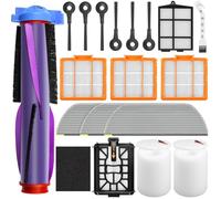 18 Pack Accessories for Shark AV2800ZE / RV2820YE / RV2820ZE Robot Vacuum & Mop Combo, 1 Brushroll, 3 Mop Pads, 3 HEPA Filters, 1 Pre-Filter, 6 Side Brushes, 1 Post-Motor Filters, 2 Pre-Motor Filters