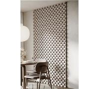 18 Pack - Acoustic Slat Wall Stripes | DIY Wall Decor Art | Seamless Appearance 3D Mosaic wall Puzzle | Wooden (HDF) Decorative Diffuser | Color: (Sonoma, Zarina)