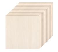 18 Pack Basswood Sheets - 6x6 Inch x 1/16 Inch Thick Plywood Balsa Wood Squares for Crafts, Laser Cutting, Wood Burning and Drawing