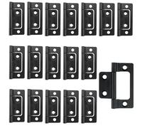 18 Pack Black Flush Hinges for Wood, Heavy Duty Door Hinges with Silent Movement, No Mortise Design for Internal Doors, Cabinets and Furniture
