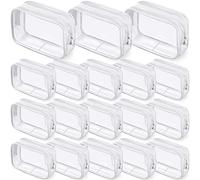 18 Pack Clear Toiletry Bags Clear Makeup Bags PVC Plastic Zippered Pouches Portable Cosmetic Bag for Women Men Travel Vacation Bathroom Organizing, White Border, /