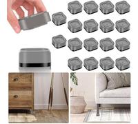 18 Pack Furniture Risers 1, 2 or 3 Inch, Adjustable Bed Risers Heavy Duty For Table Desk Couch Chair Sofa Cabinet Bed Legs Dorm, Square Stackable Bed Raisers Blocks Lift Height 1", 2" or 3", Grey