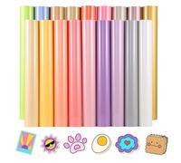 18 Pack Heat Transfer Vinyl Sheets - 30.5 x 25 cm Iron on Vinyl for Silhouette Cameo, HTV Vinyl Bundle for Shirt, Clothes, Hats, Pants, Other Fabric (Macarons)