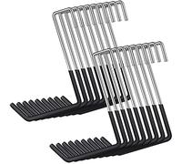 18 Pack Heavy Duty Rafter Hooks for Hanging Vinyl Coated Large S Hooks for Hanging Ladder Bike Hangers Garage Storage Organizer Black
