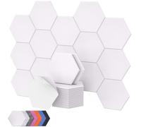 18 Pack Hexagon Acoustic Panels Self-adhesive, TONOR 12"x10"x0.4" High Density Sound Proofing Panels for Walls, Sound Deadening Insulation Treatment Sound Absorbing for Studio, Office, Home, White