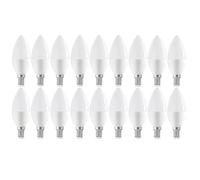 18 Pack LED Light Bulbs Candle E14 / SES Small Edison Screw Fitting Bulb Warm White 2700K 6W = 40W Energy Saving Non Dimmable