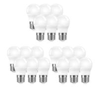 18 Pack LED Light Bulbs Mini Globe Golf Ball E27 Screw Fitting Warm White 2700K 6W = 40W Energy Saving