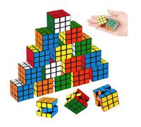 18-Pack Mini Cube Set, 3x3 cm Portable Puzzle Cubes,for Party Favors, Travel & Classroom Rewards - Educational Brain Teasers for Kids, Adults & Seniors,Gift for Birthdays & Holidays
