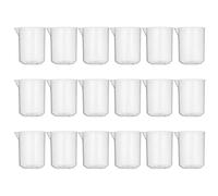 18 Pack Plastic Beakers, 1000 ml Graduations, Premium Polypropylene, Plastic Graduated Measuring Cups for Science Lab Equipment, Home Experiment, School Teaching Supplies Transparent
