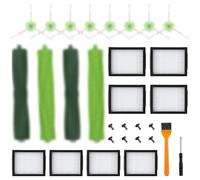 18 Pack Replacement Parts for iRobot Roomba E/i/j Series, E5 E6 E7 i2 i3 i3+i4 i4+ i6 i6+ i7 i7+ i8 i8+/Plus, 2 sets of multi-surface rubber roller brush 8 filters 8 side brushes