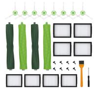 18 Pack Replacement Parts for iRobot Roomba E/i/j Series, E5 E6 E7 i2 i3 i3+i4 i4+ i6 i6+ i7 i7+ i8 i8+/Plus, 2 sets of multi-surface rubber roller brush 8 filters 8 side brushes