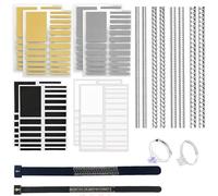 18 Pack Ring Size Adjuster for Loose Rings, Includes 8 Ring Tighteners，8 Spacer, 2 ring measuring rulers for Loose Rings