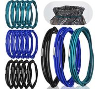 18 Pack Rubber Bands for 35-100 Litre Waste Bins Rubbish Bins for Home Office School (Black, Blue, Green)