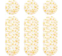 18 Pack Shower Caps for Women,Waterproof Reusable & Disposable Adjustable Bath Caps For Spa Long Hair Travel Saunas (Yellow Flowers)