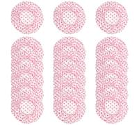 18 Pack Shower Caps for Women,Waterproof Reusable & Disposable Adjustable Bath Caps For Spa Long Hair Travel Saunas (Red)