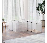 18 Panel Small Animal Playpen White by Pawhut