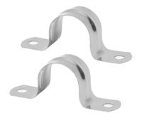 18 Pcs Ø 50 mm U Pipe Clamps,u Shaped Brackets,u Brackets Metal,u Bracket,Pipe Brackets,u Brackets,2 Hole Conduit Clips 304 Stainless,for Water Pipes, Gas Pipes Cable Fixing