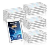 18 pcs 100PT Magnetic Card Holders for Trading Cards, Trading Card Magnetic Case - UV Protection, Clear Hard Plastic Protectors for Sports, Baseball, Football, Hockey, MTG, Yugioh Cards