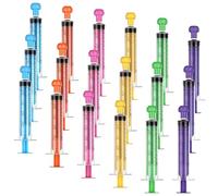 18 Pcs 10ml Plastic Syringe for Liquid with Cap Pet Syringe Feeder Colorful Individually Sealed Disposable Measuring Syringes without Needle for Feeding Small Animals Liquid Dispensing