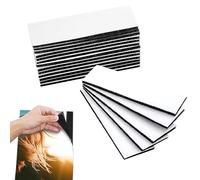 18 Pcs 10x3cm Double Side Hook Loop Strips Tapes Self Adhesive Hook and Loop Tapes Use for Curtains, Sockets, Photo Frames, Carpets, Toothbrush Cups, Trash Cans, Etc.Black(Black)