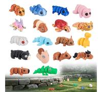 18 PCS 3D Printed Toys Set - Movable Joint 3d Printed Animals, Mini Fidget Toys with Vivid Shapes and Style, Different Colorful Toy for Home and Office Decoration
